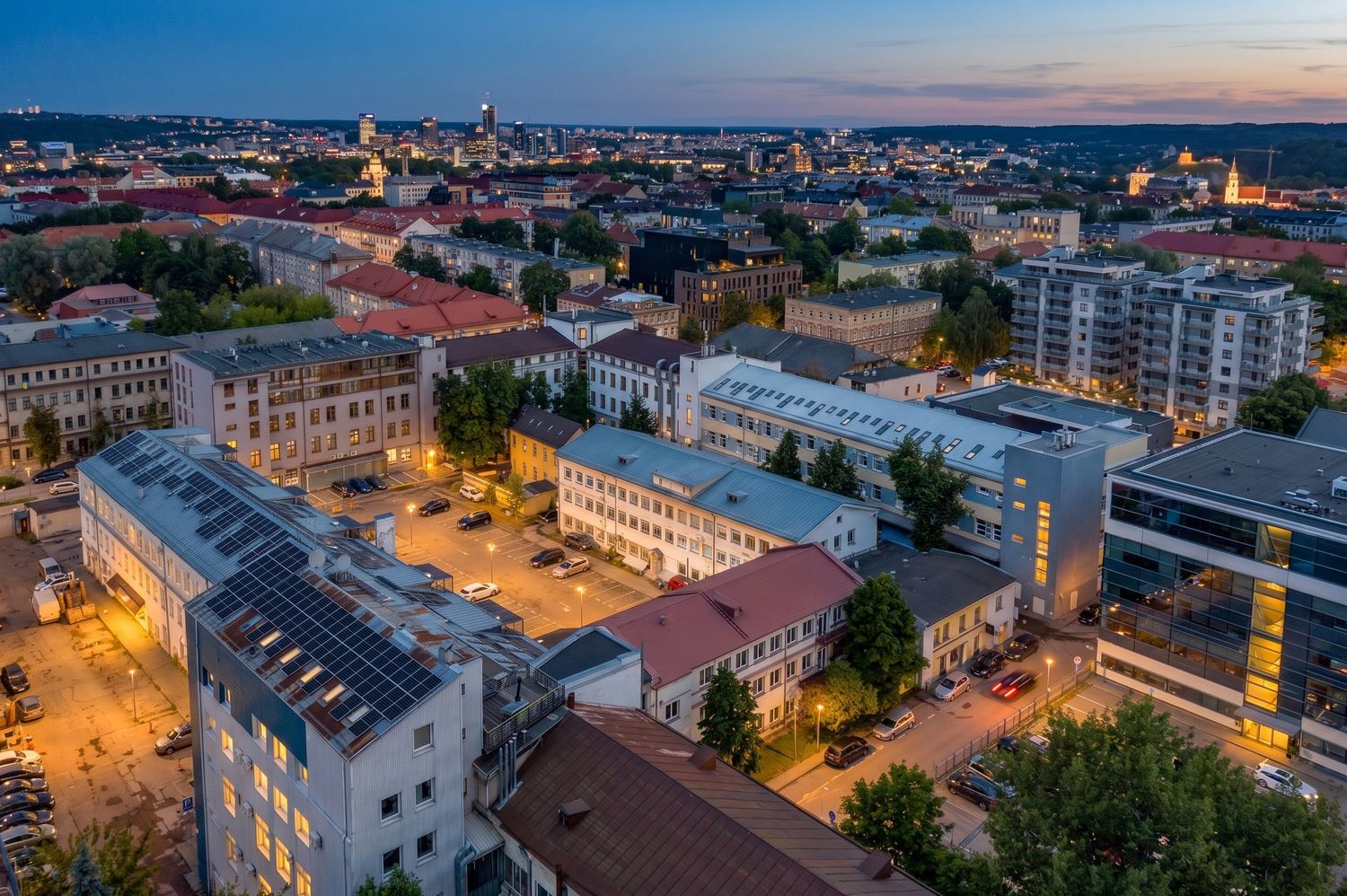 Vilniaus panorama vakare