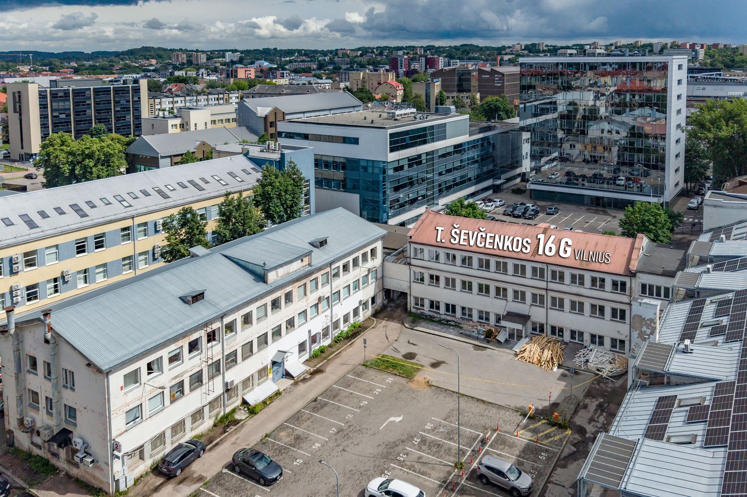 T. Ševčenkos 16G pastatas iš viršaus